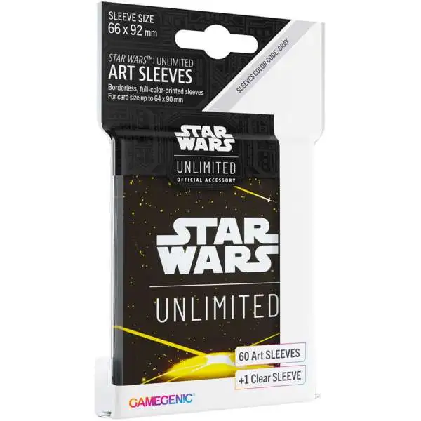 Star Wars: Unlimited Trading Card Game Official Accessory Space Yellow Art Card Sleeves [60 Art Sleeves +1 Clear Sleeve]