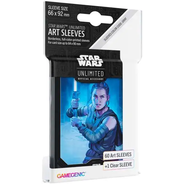 Star Wars: Unlimited Trading Card Game Official Accessory Rey Art Card Sleeves [60 Art Sleeves +1 Clear Sleeve]