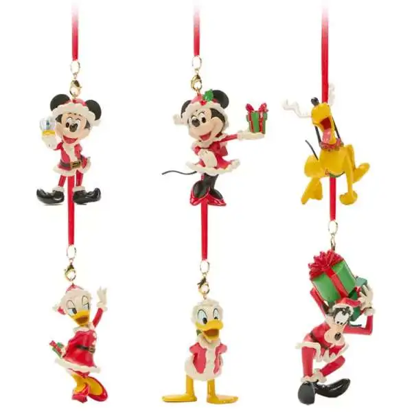 Disney 2025 Holiday Santa Mickey Mouse & Friends Exclusive Ornament Set
