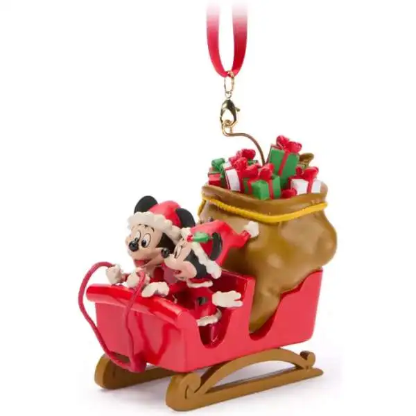 Disney 2025 Holiday Santa Mickey & Minnie in Sleigh Exclusive Ornament