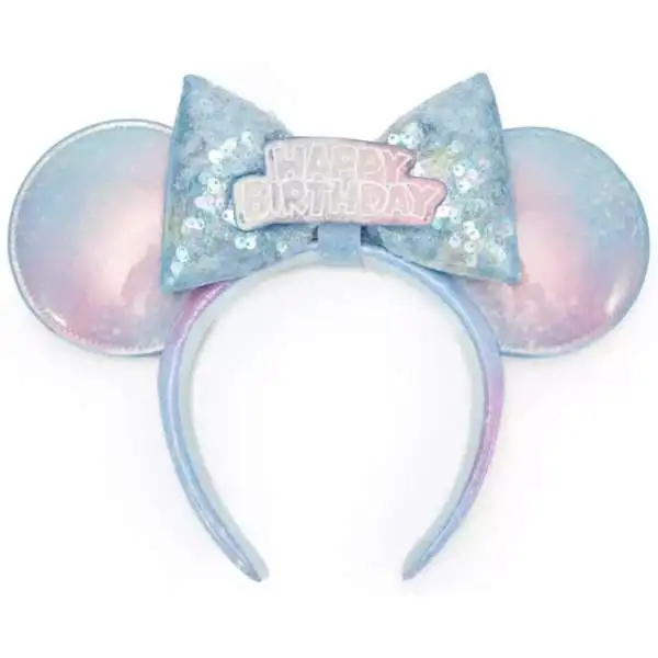 Disney Minnie Mouse Happy Birthday Ear Exclusive Headband for Adults