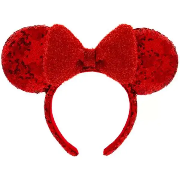 Disney Minnie Mouse Red Sequined Ear Exclusive Headband for Adults