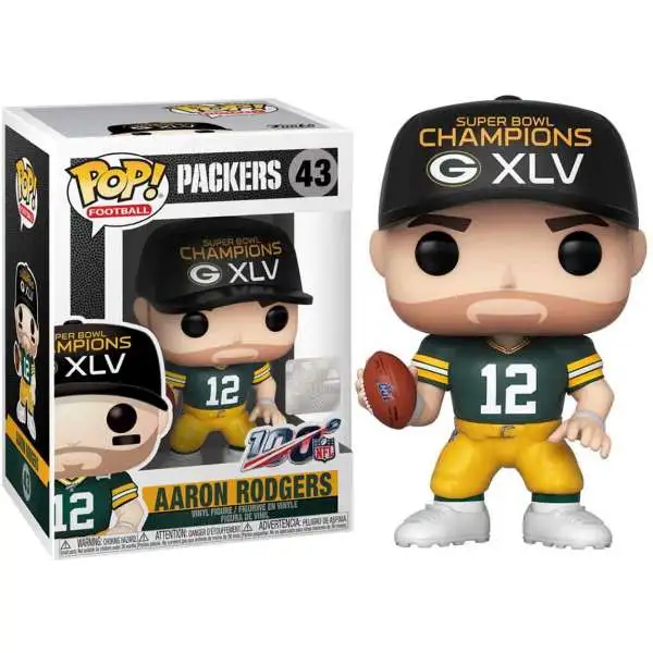 Funko NFL Green Bay Packers POP! Football Aaron Rodgers Vinyl Figure #43 [SB Champions XLV, Damaged Package]