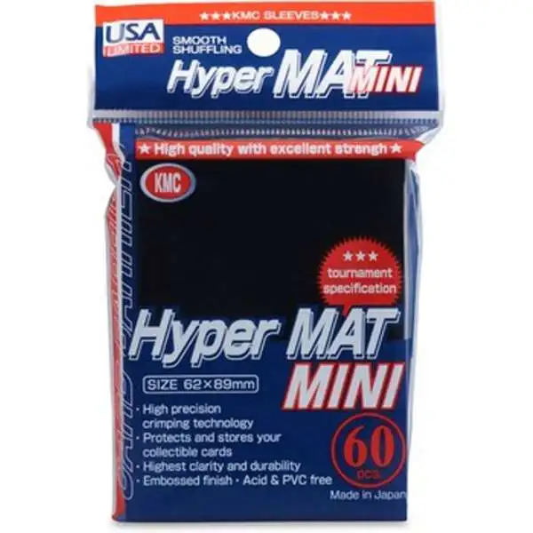 KMC Hyper Mat Mini Black Card Sleeves [60 Count]