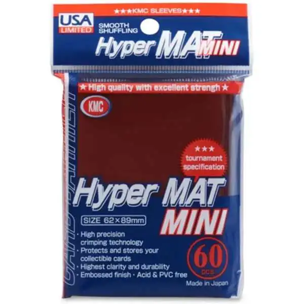 KMC Hyper Mat Mini Red Card Sleeves [60 Count]