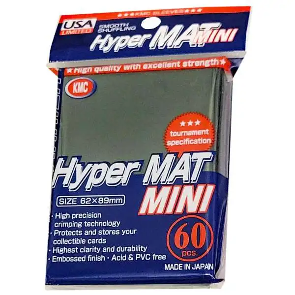 KMC Hyper Mat Mini Green Card Sleeves [60 COunt]