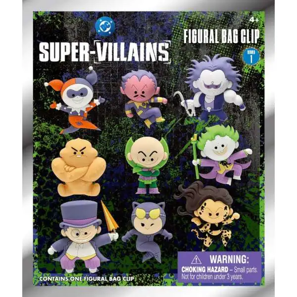 3D Figural Foam Bag Clip DC Villains Series 1 Mystery Pack [1 RANDOM Figure]