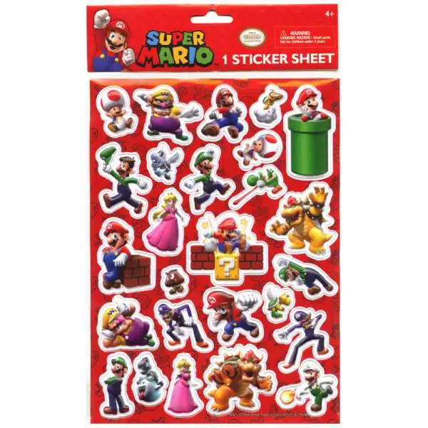 Super Mario 3D Sticker Sheet