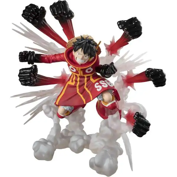 Tamashii Nations One Piece Figuarts ZERO Monkey D. Luffy -Gum-Gum Hawk Gatling- 7.3-Inch Collectable Figure [Extra Battle]