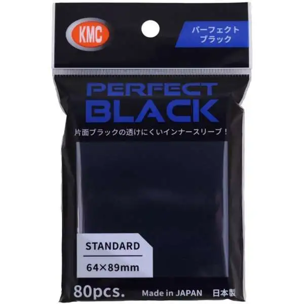 Card Supplies Perfect Black Standard Card Sleeves [80 Count]
