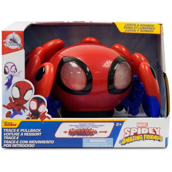 Marvel Spidey & His Amazing Friends Trace-E Exclusive Pullback Figure [Lights & Sounds]