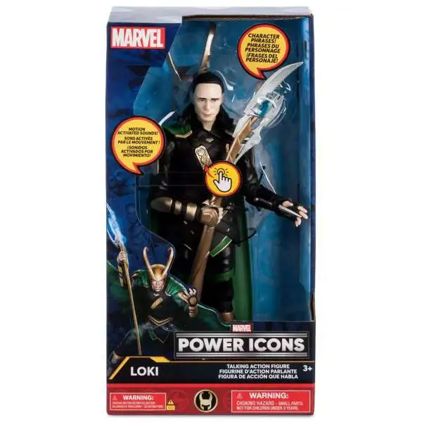 Disney Marvel Power Icons Loki Exclusive Talking Action Figure