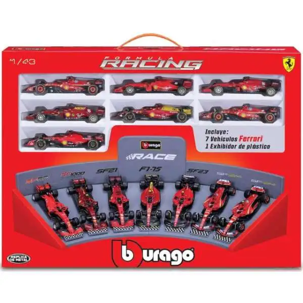 Formula Racing Ferrari 143 Die-Cast Model Car 7-Pack with Display