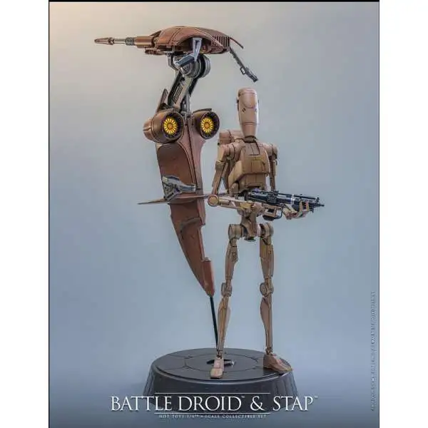 Star Wars Attack of the Clones Movie Masterpiece Battle Droid on STAP 1/6 Scale Collectible Figure (Pre-Order ships June)