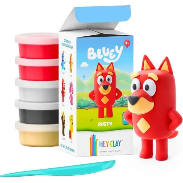 Hey Clay Bluey & Friends Rusty 2.6 Oz Art Kit