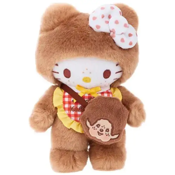 Hello Kitty x Monchhichi Sanrio Hello Kitty in Gingham Checker Costume 7-Inch Plush