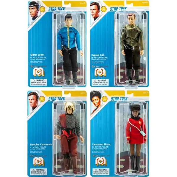 Star Trek Spock, Kirk, Uhura & Romulan Commander Set of 4 Action Figures
