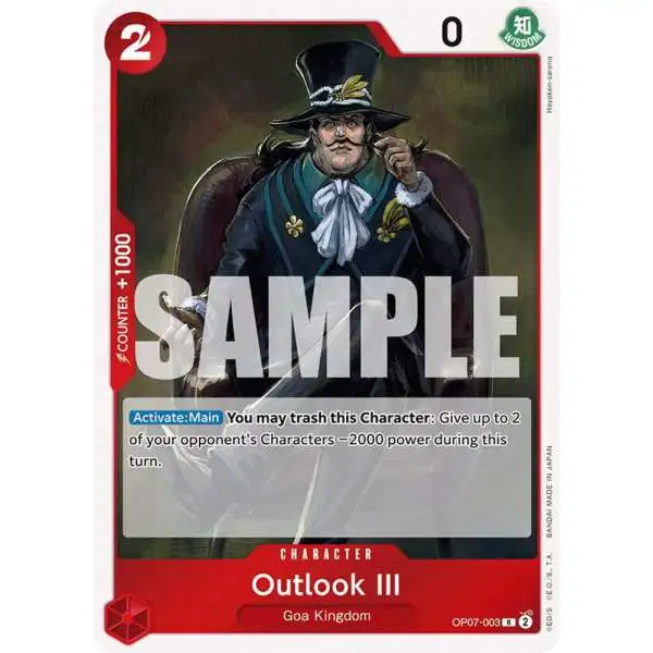 One Piece Trading Card Game 500 Years in the Future Rare Outlook III OP07-003