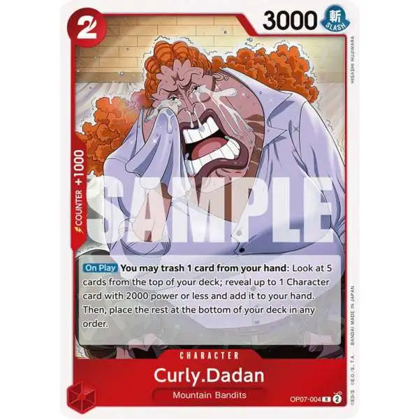 One Piece Trading Card Game 500 Years in the Future Rare Curly.Dadan OP07-004