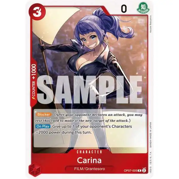 One Piece Trading Card Game 500 Years in the Future Rare Carina OP07-005