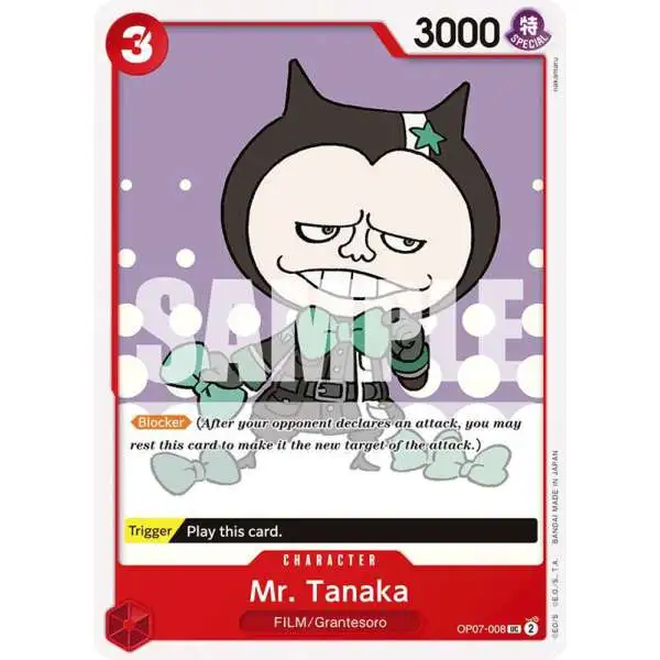 One Piece Trading Card Game 500 Years in the Future Uncommon Mr. Tanaka OP07-008