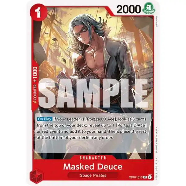 One Piece Trading Card Game 500 Years in the Future Uncommon Masked Deuce OP07-013