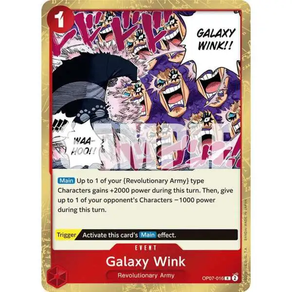 One Piece Trading Card Game 500 Years in the Future Rare Galaxy Wink OP07-016