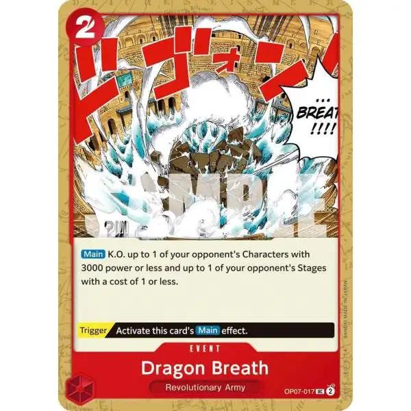 One Piece Trading Card Game 500 Years in the Future Uncommon Dragon Breath OP07-017
