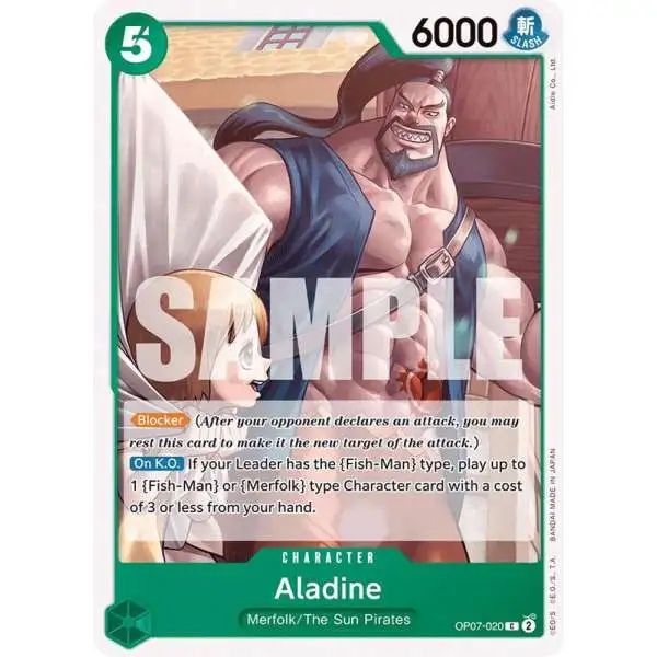 One Piece Trading Card Game 500 Years in the Future Common Aladine OP07-020