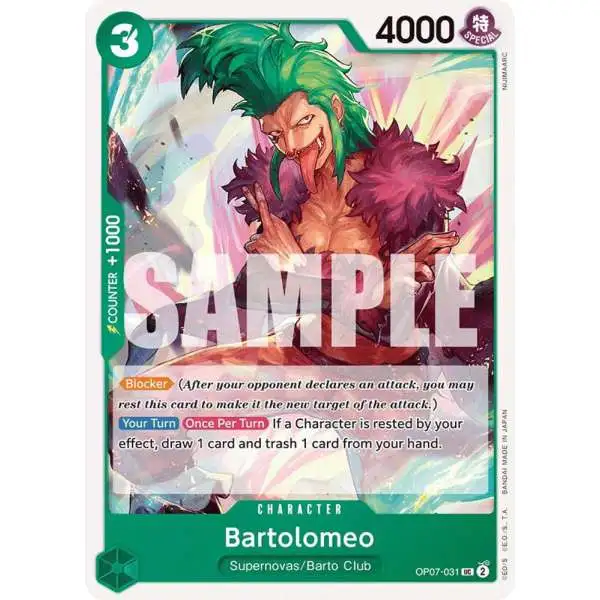 One Piece Trading Card Game 500 Years in the Future Uncommon Bartolomeo OP07-031