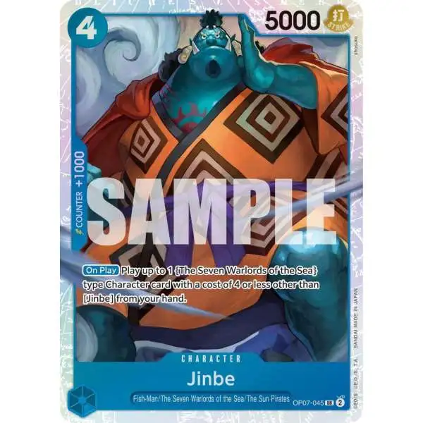 One Piece Trading Card Game 500 Years in the Future Super Rare Jinbe OP07-045