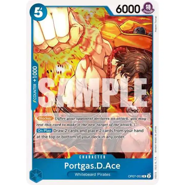One Piece Trading Card Game 500 Years in the Future Rare Portgas.D.Ace OP07-053