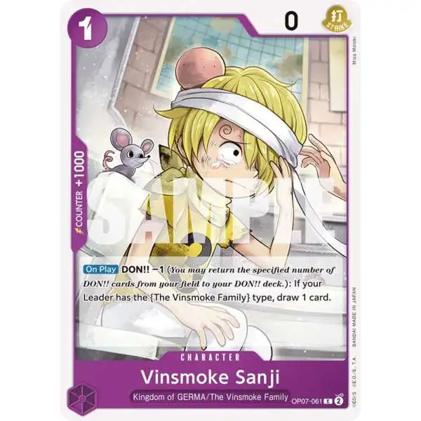 One Piece Trading Card Game 500 Years in the Future Common Vinsmoke Sanji OP07-061