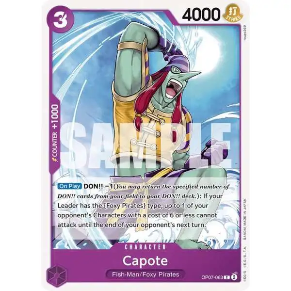 One Piece Trading Card Game 500 Years in the Future Common Capote OP07-063