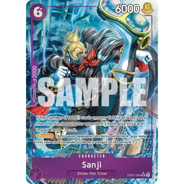 One Piece Trading Card Game 500 Years in the Future Super Rare Sanji OP07-064 [Alternate Art]