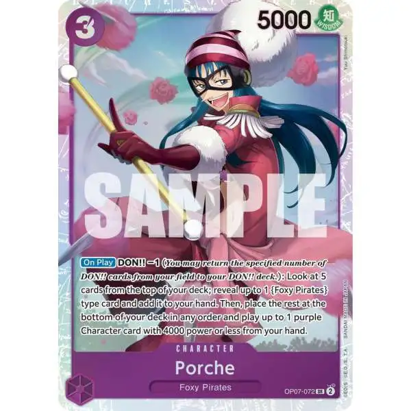 One Piece Trading Card Game 500 Years in the Future Super Rare Porche OP07-072