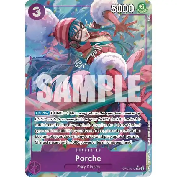 One Piece Trading Card Game 500 Years in the Future Super Rare Porche OP07-072 [Alternate Art]