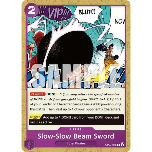 One Piece Trading Card Game 500 Years in the Future Common Slow-Slow Beam Sword OP07-076