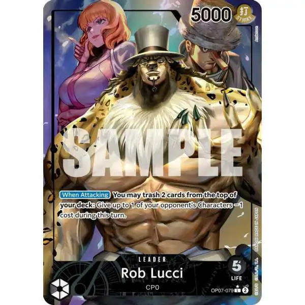 One Piece Trading Card Game 500 Years in the Future Leader Rob Lucci OP07-079 [Alternate Art]