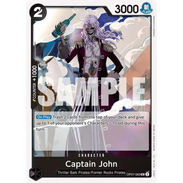 One Piece Trading Card Game 500 Years in the Future Uncommon Captain John OP07-082