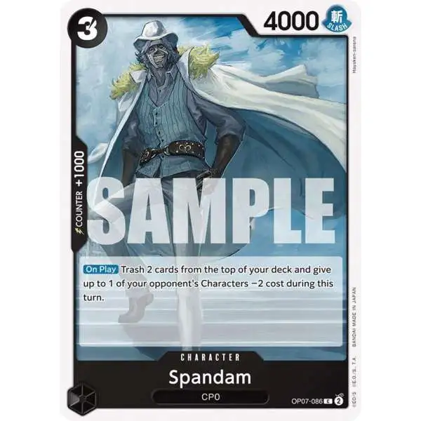 One Piece Trading Card Game 500 Years in the Future Common Spandam OP07-086