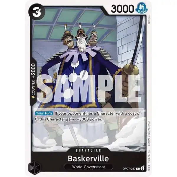 One Piece Trading Card Game 500 Years in the Future Common Baskerville OP07-087