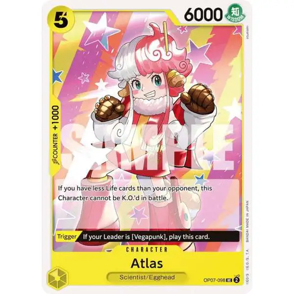 One Piece Trading Card Game 500 Years in the Future Uncommon Atlas OP07-098