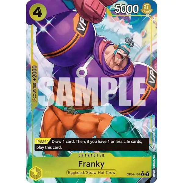 One Piece Trading Card Game 500 Years in the Future Rare Franky OP07-107 [Alternate Art]