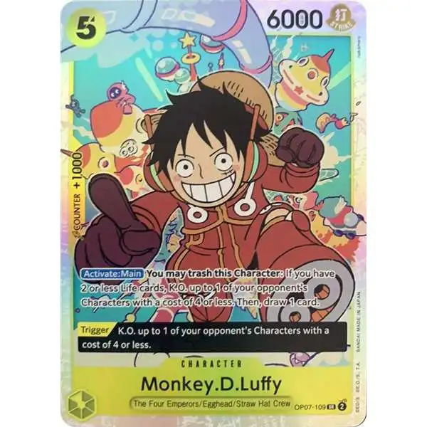 One Piece Trading Card Game 500 Years in the Future Super Rare Monkey.D.Luffy OP07-109