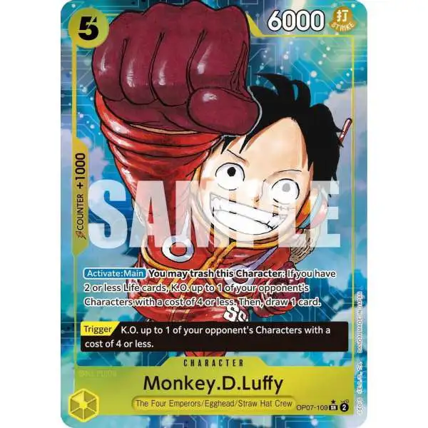 One Piece Trading Card Game 500 Years in the Future Super Rare Monkey.D.Luffy OP07-109 [Alternate Art]