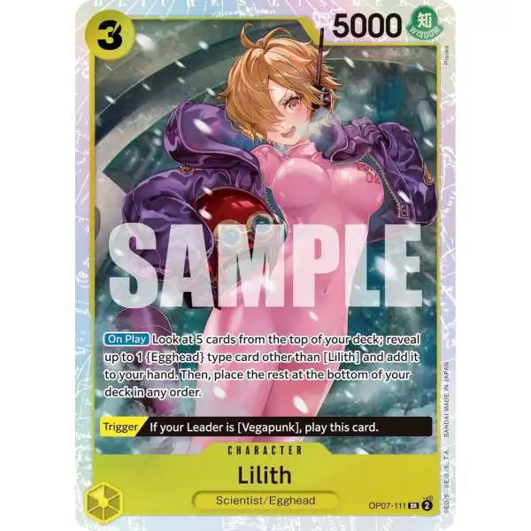 One Piece Trading Card Game 500 Years in the Future Super Rare Lilith OP07-111