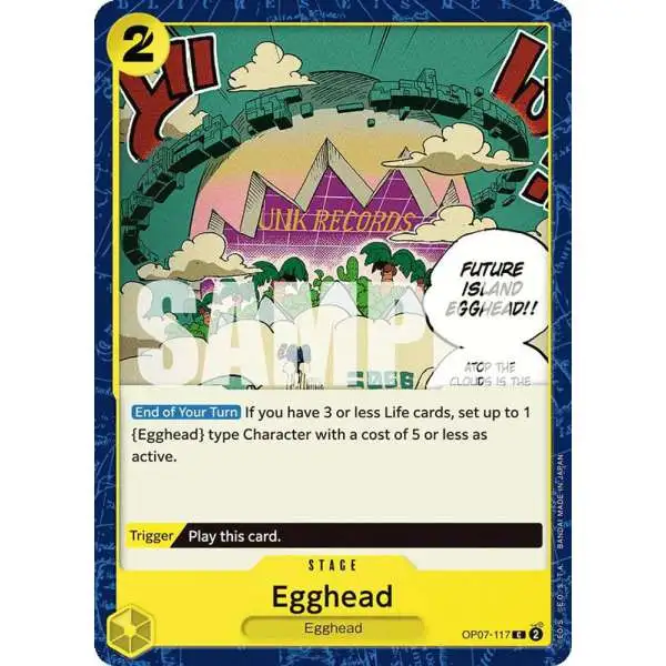 One Piece Trading Card Game 500 Years in the Future Common Egghead OP07-117