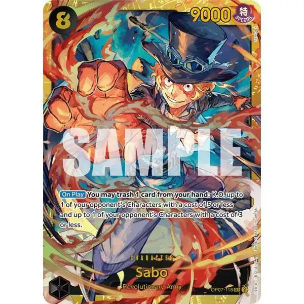 One Piece Trading Card Game 500 Years in the Future Secret Rare Sabo OP07-118