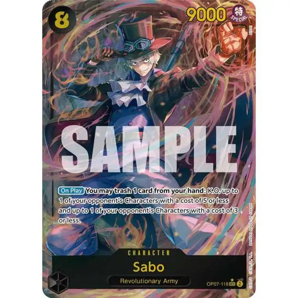One Piece Trading Card Game 500 Years in the Future Secret Rare Sabo OP07-118 [Alternate Art]